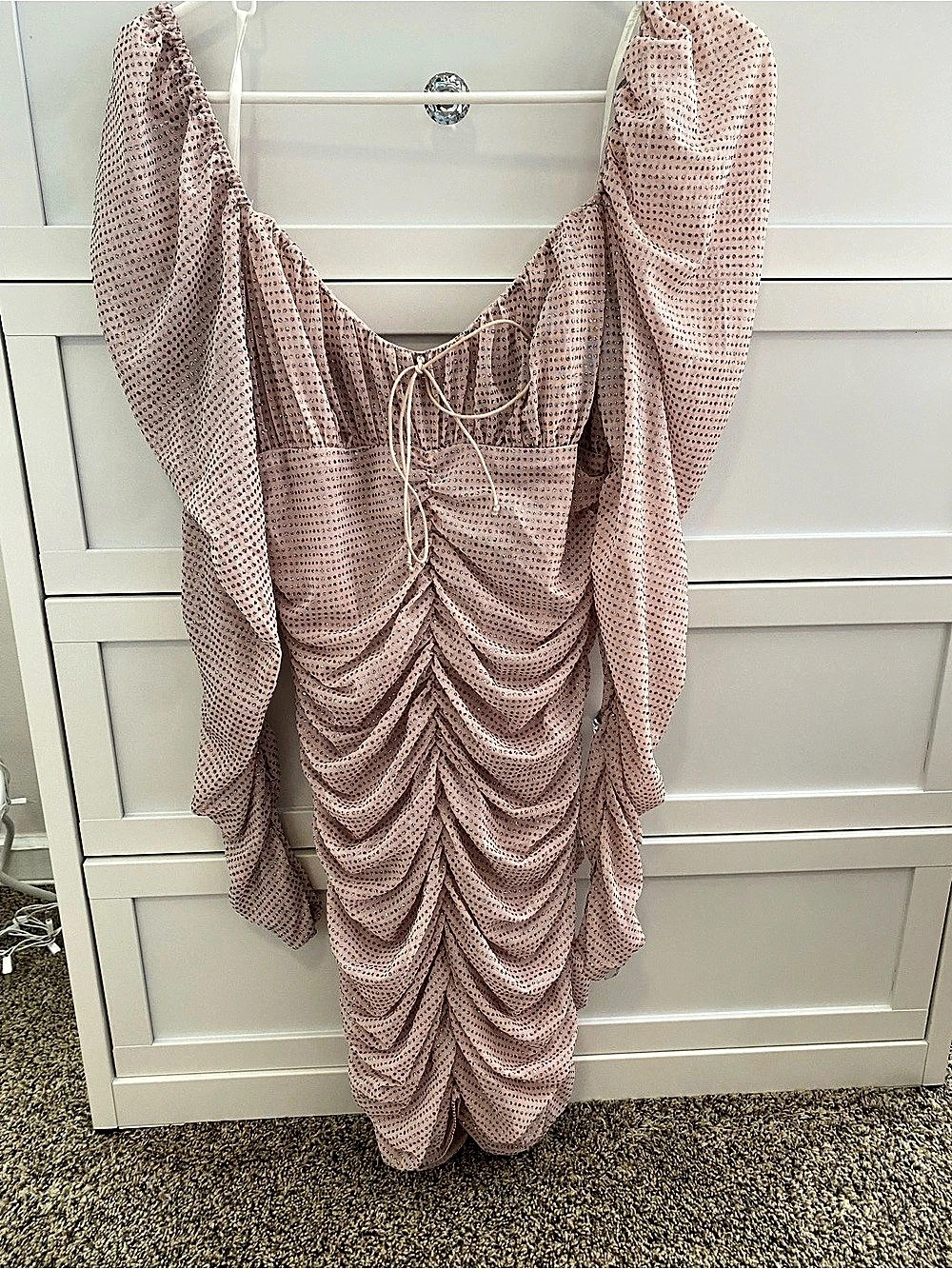 For Love & Lemons Glitter Slip Dress Pink Medium